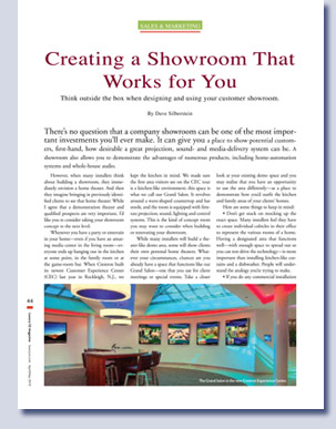 Luxury CE feature Crestron Showroom - story and placement by Kreski Marketing
