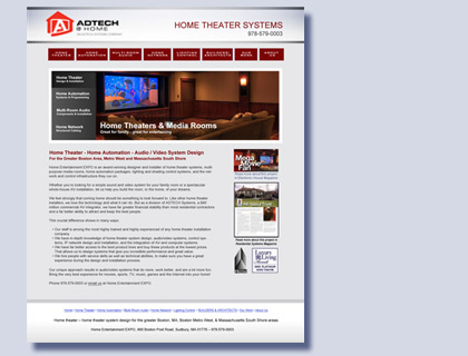 Home Entertainment EXPO website design by Kreski Marketing