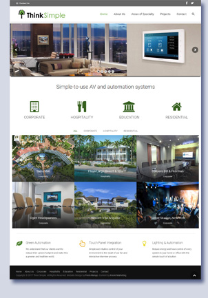 Website content for Think Simple by Kreski Marketing